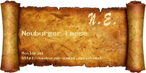 Neuburger Emese névjegykártya